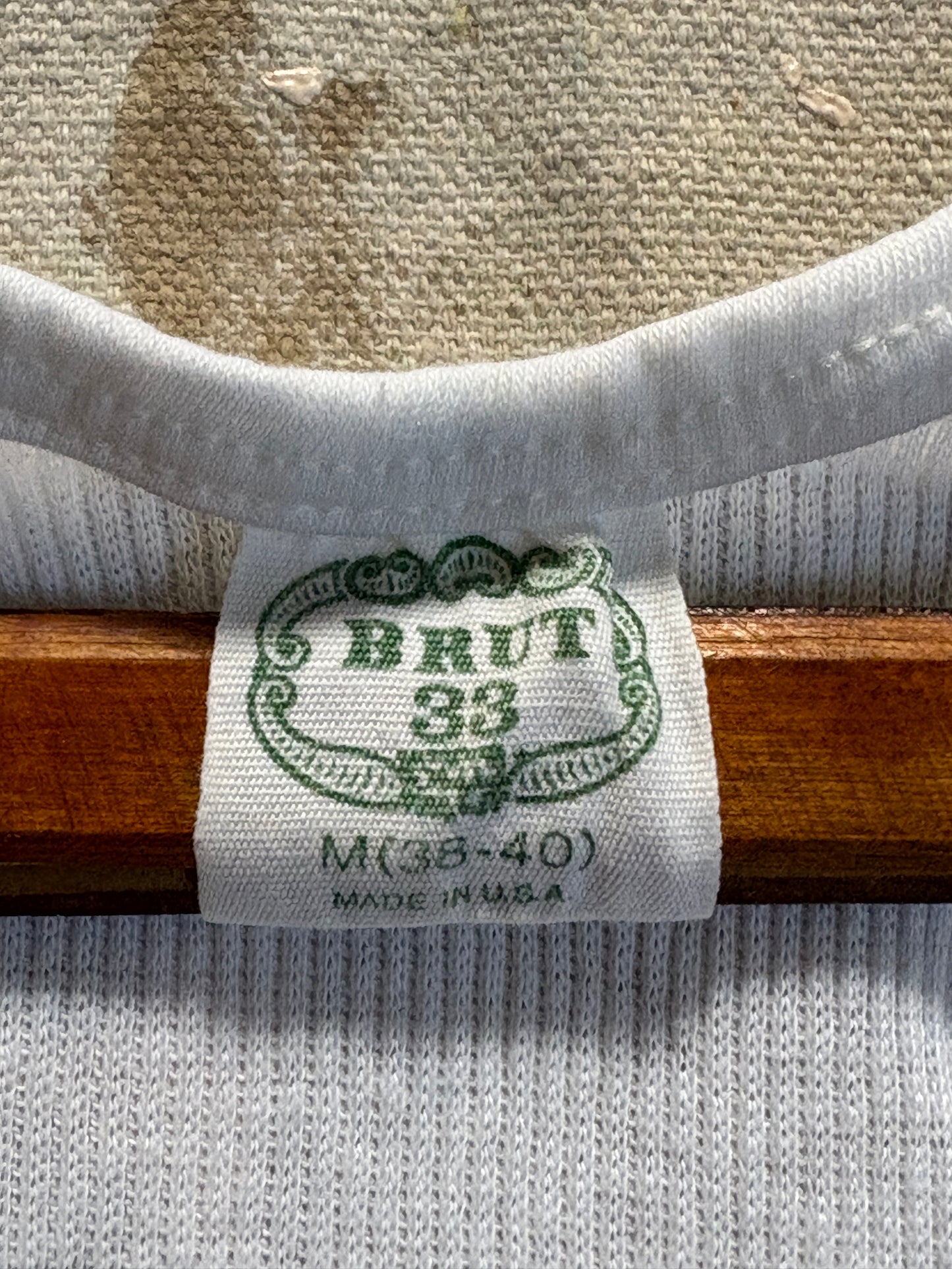 Vintage 80s Brut Plain White Tank Top