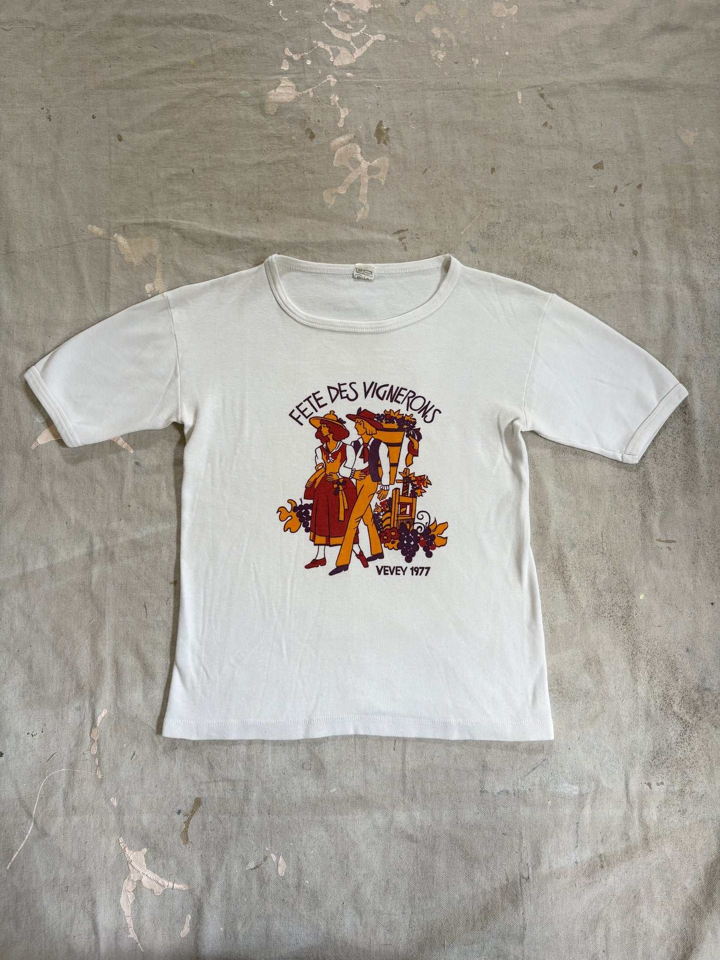 Vintage 1977 Fete De Vignerons Vevey Winegrowers Festival Tee