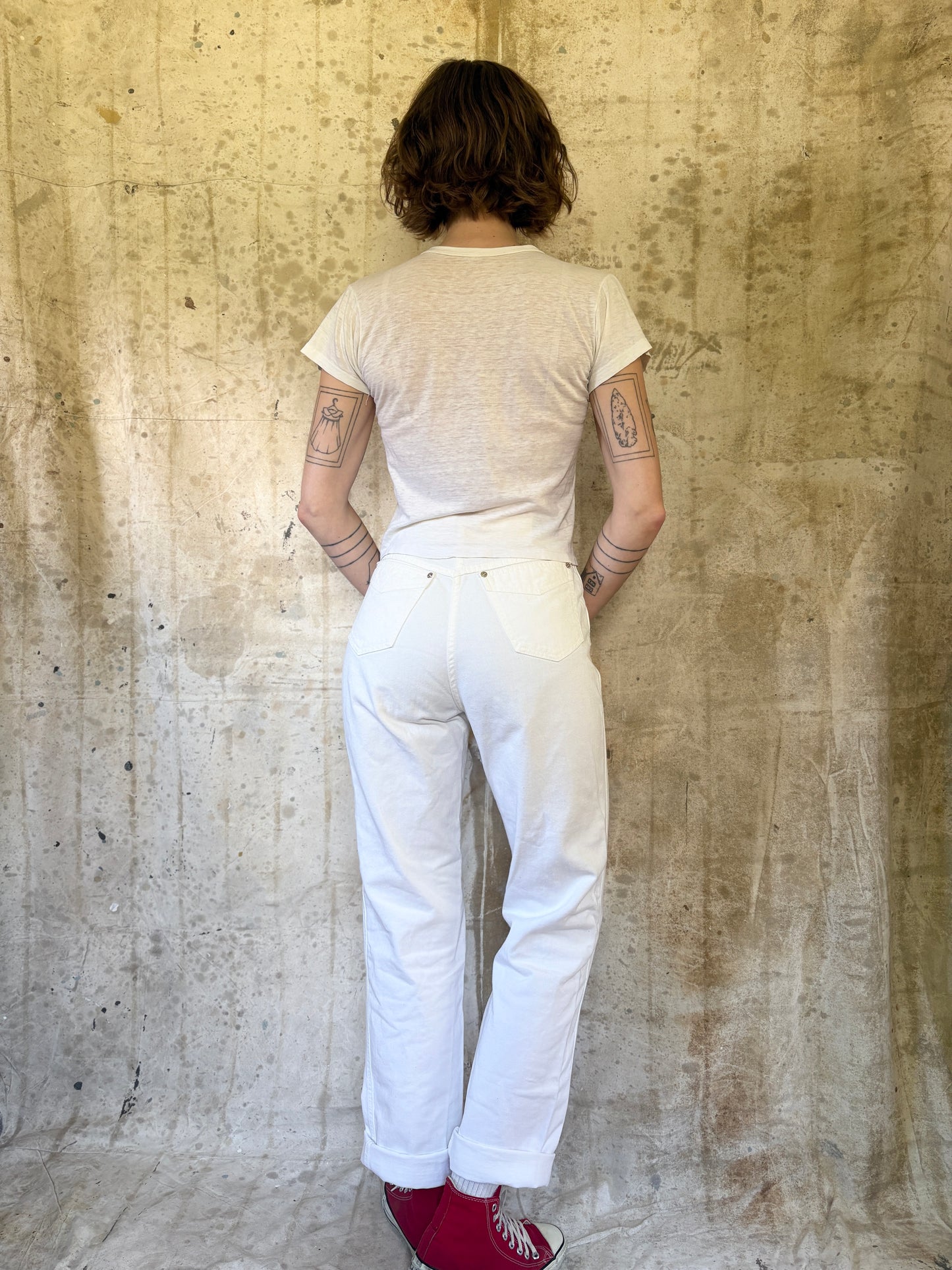 Vintage 80s Brittania White Jeans
