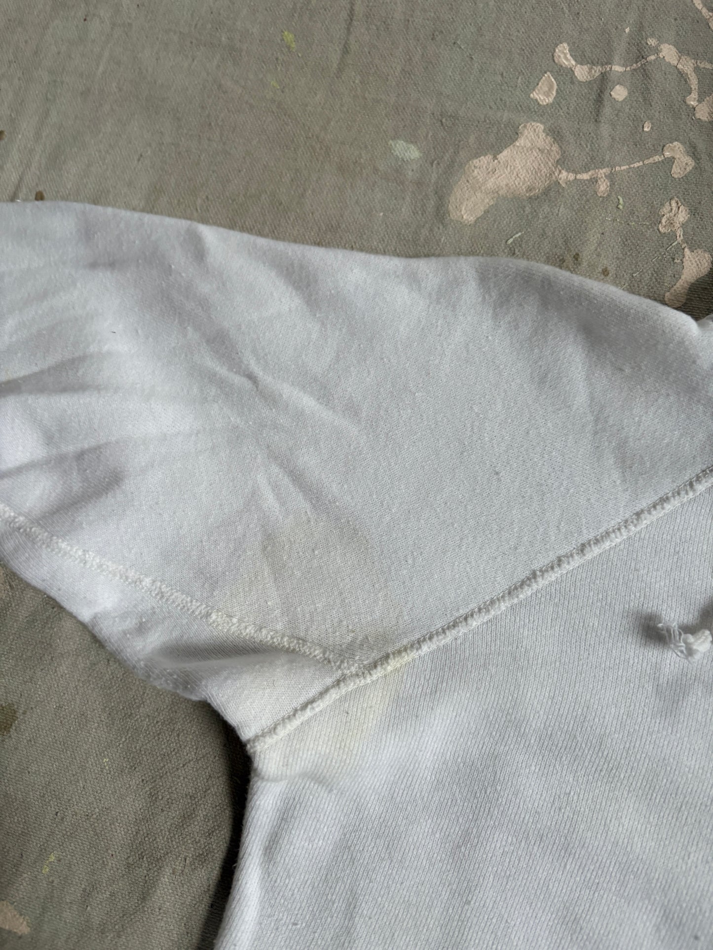 Vintage 60s Mayo Spruce Blank White Sweatshirt Hoodie