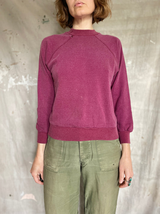 80s Blank Maroon Sweatshirt
