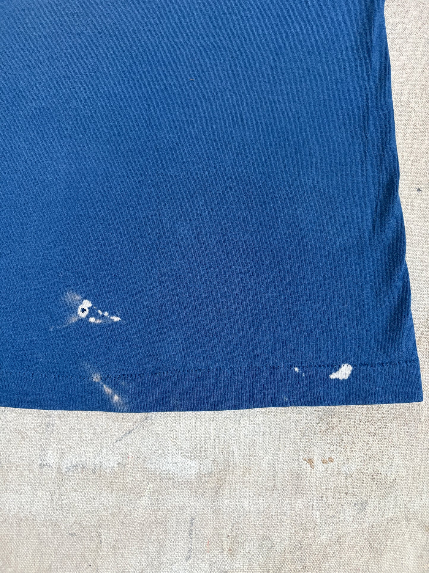 Vintage 80s Blank Blue Pocket Tee