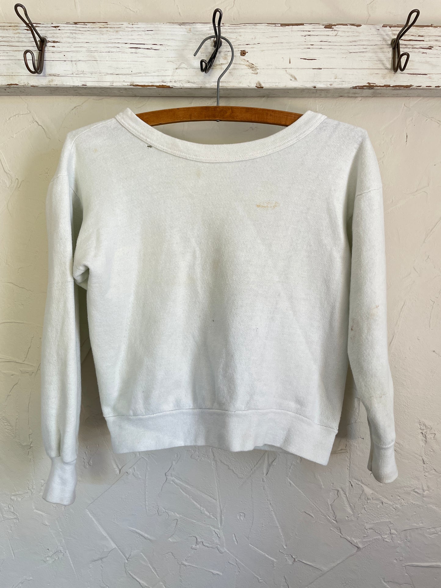 70s Blank White Sweatshirt