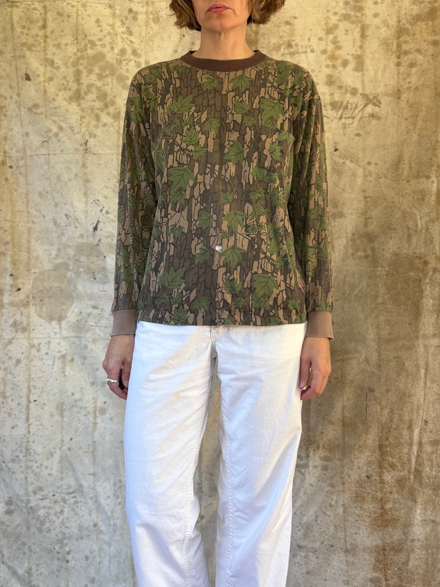 Vintage 80s/90s Trebark Camo Long Sleeve Pocket Tee