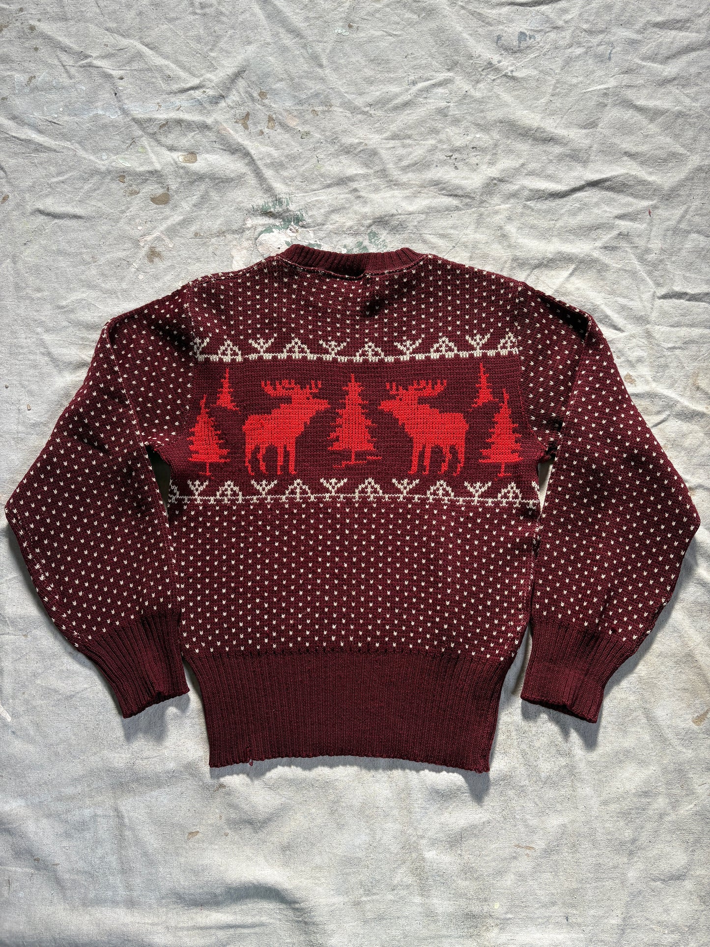Vintage 50s Jersild Reindeer Holiday Sweater