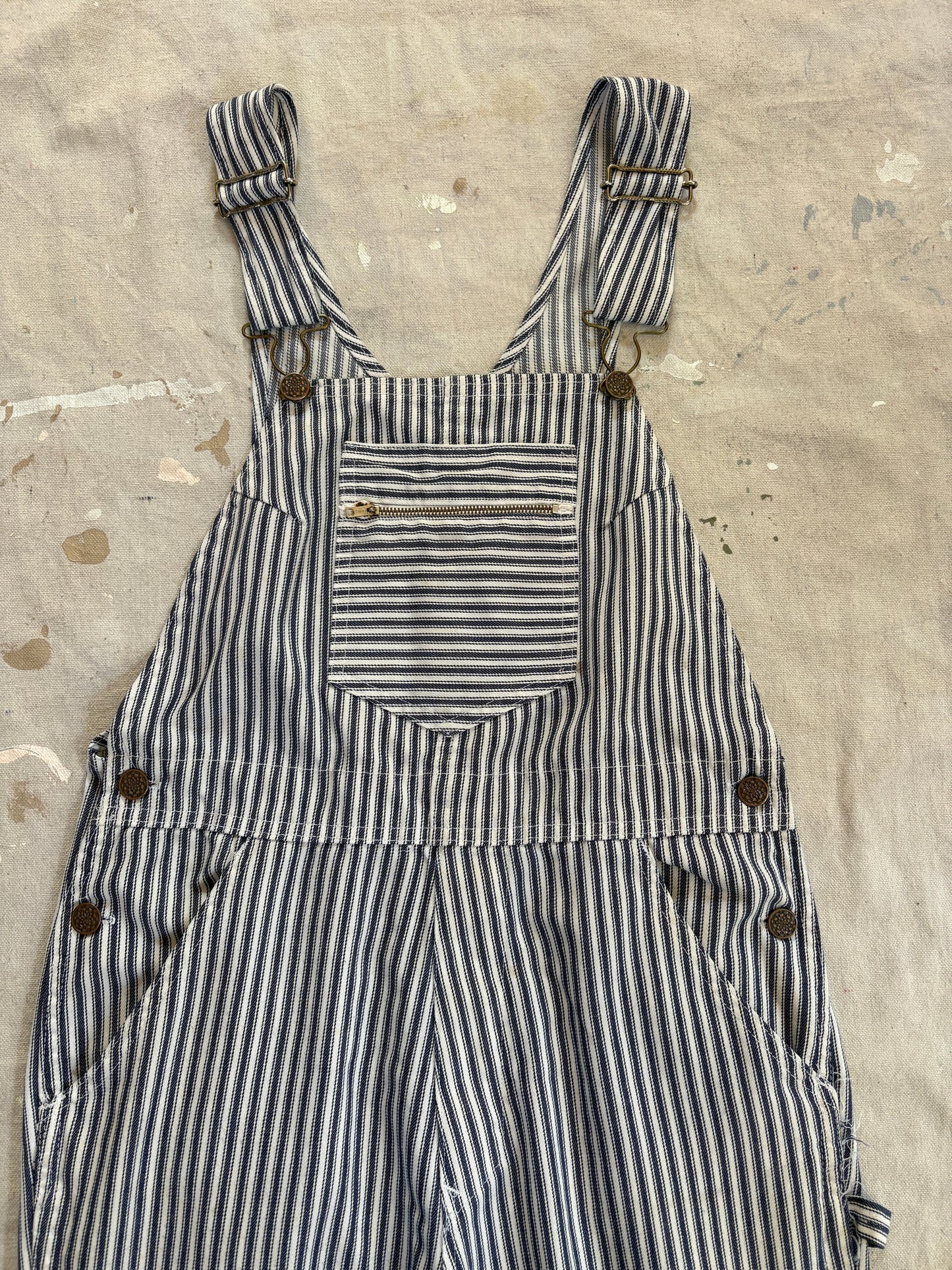 Vintage 60s/70s Sears Striped Bell Bottom Overalls
