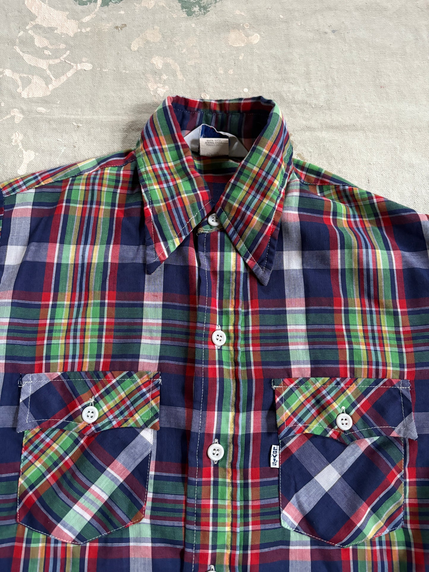 Vintage 80s Levi’s Plaid Button Down Shirt