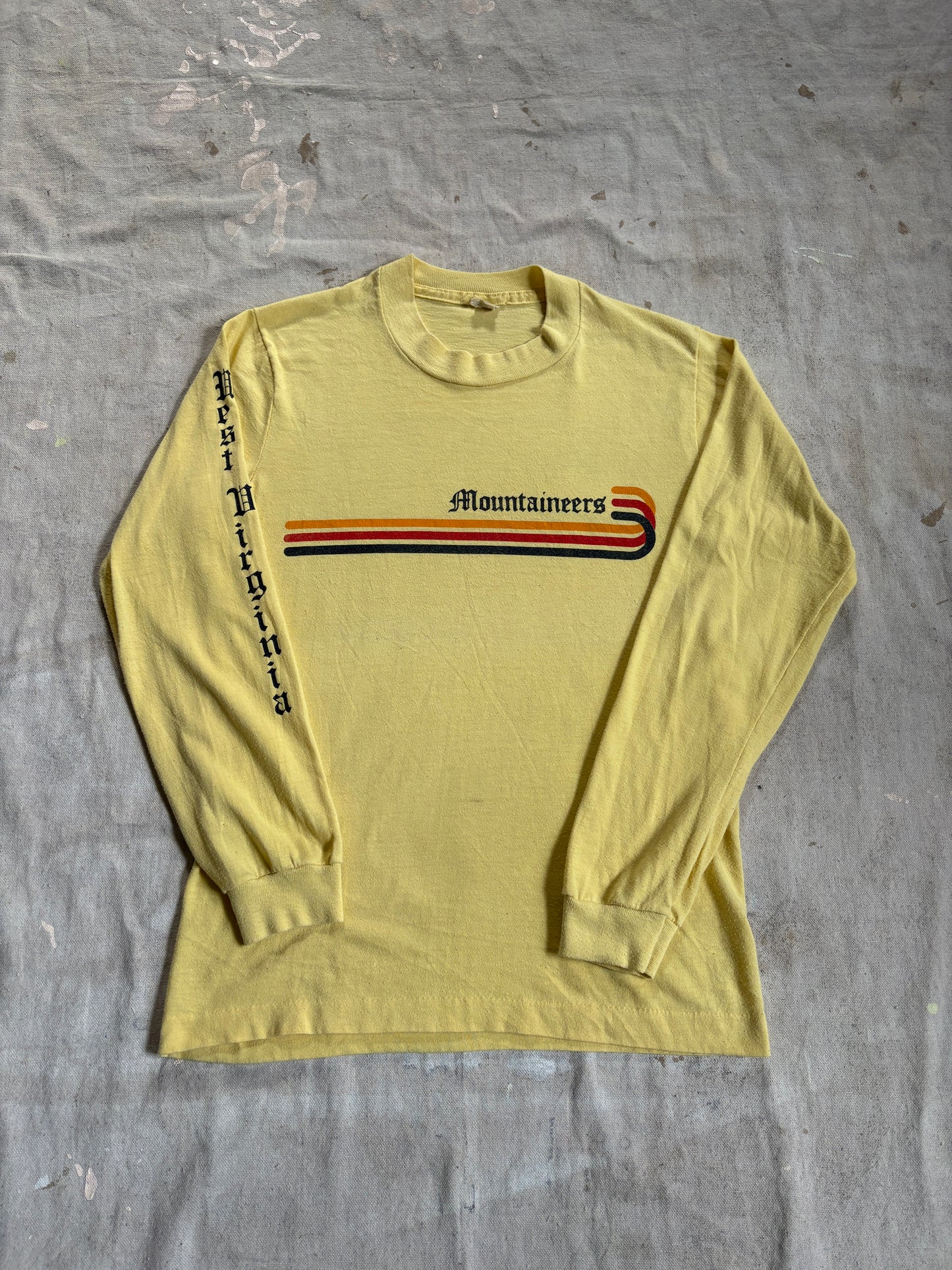 80s West Virginia Mountaineers Long Sleeve Tee