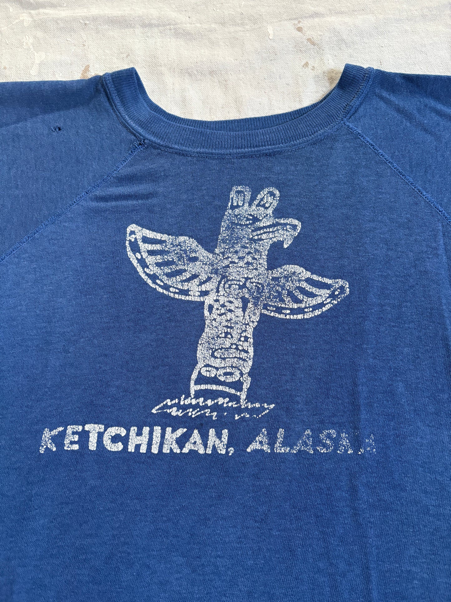 80s Ketchikan Alaska Short Sleeve Sweatshirt