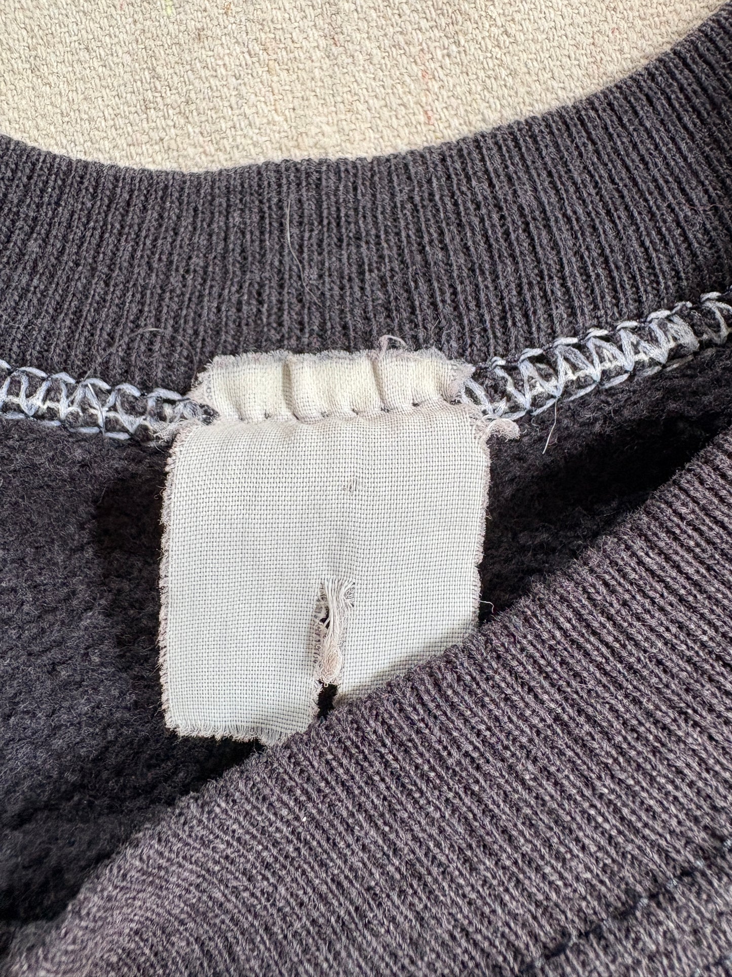 Vintage 80s Faded Black Blank Sweatshirt