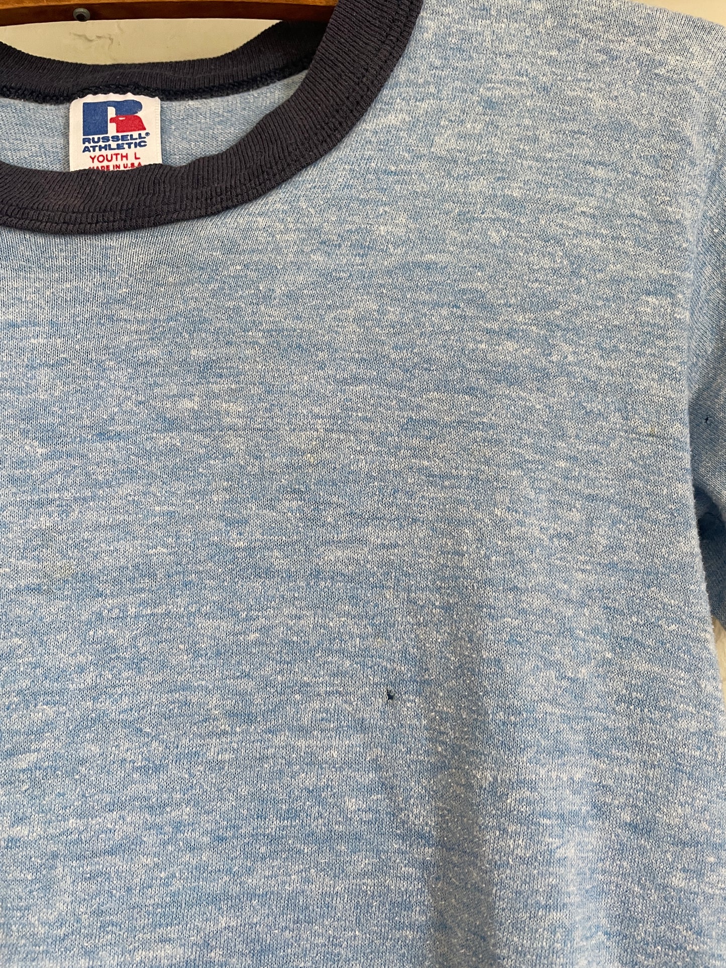 80s Blank Blue Ringer Tee