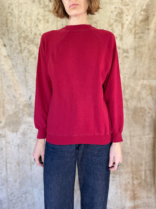 80s Blank Maroon Sweatshirt