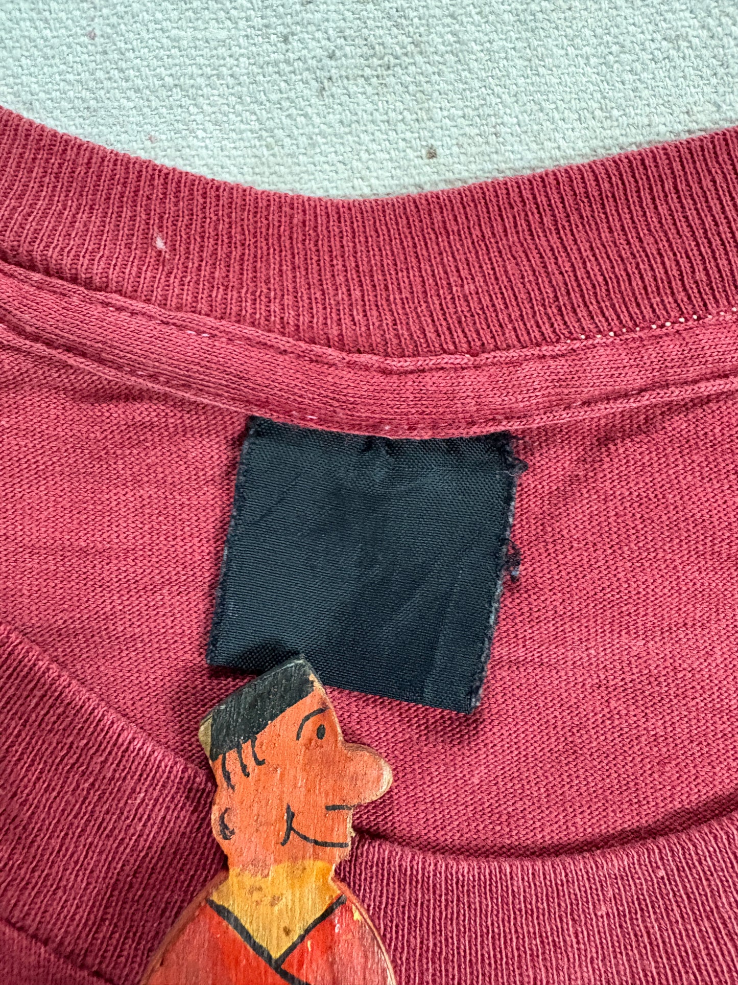 Vintage 70s Blank Maroon Pocket Tee
