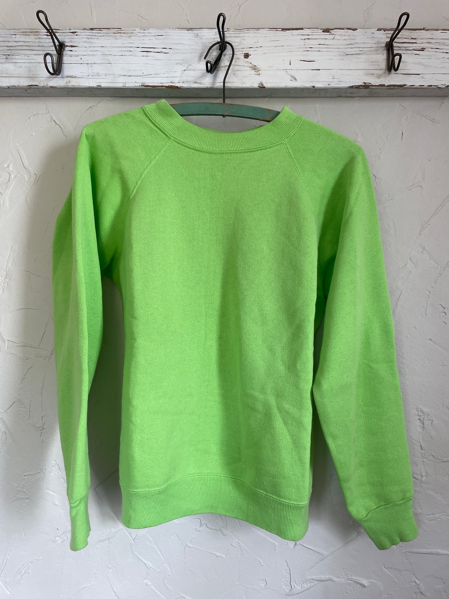 80s Blank Bright Green Sweatshirt