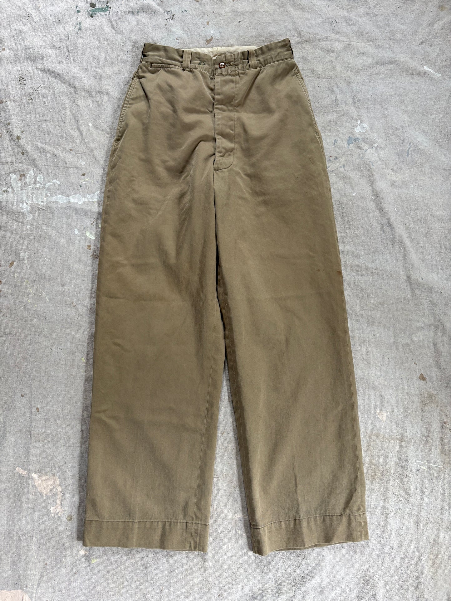 50s Military Khaki Trousers