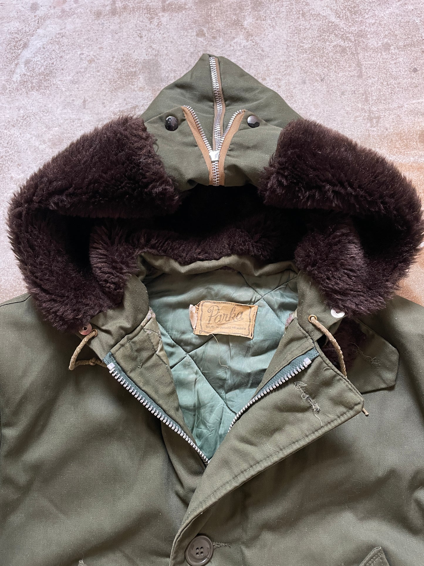 70s Army Green Parka