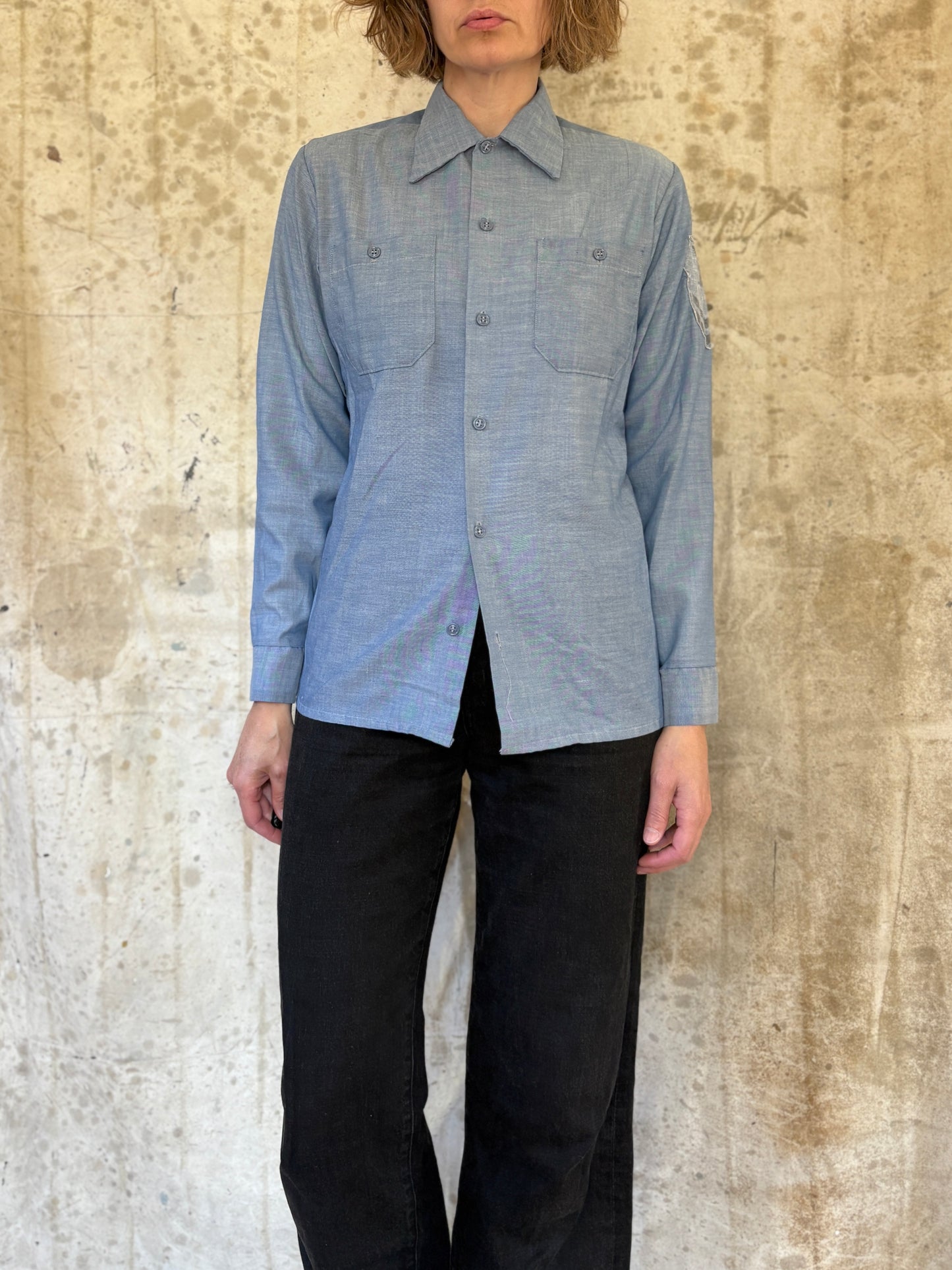Vintage 70s Seafarer USN Chambray Shirt
