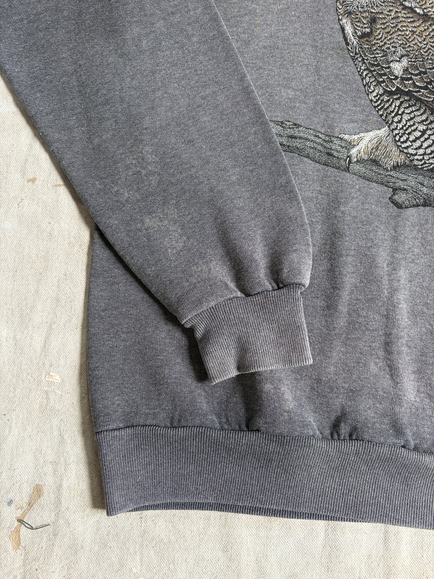 Vintage 80s Owl At Moonlight Sweatshirt