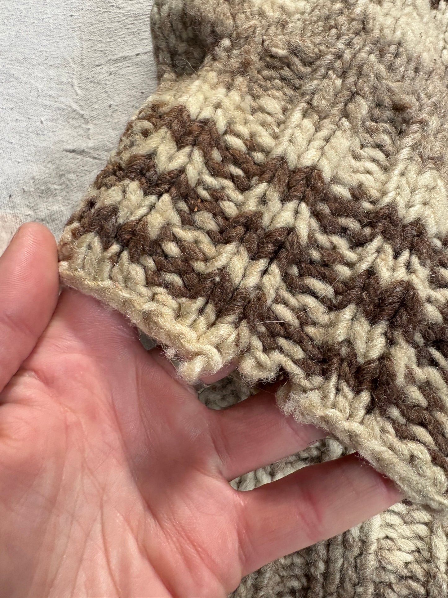 50s Snowflake Cowichan Style Sweater