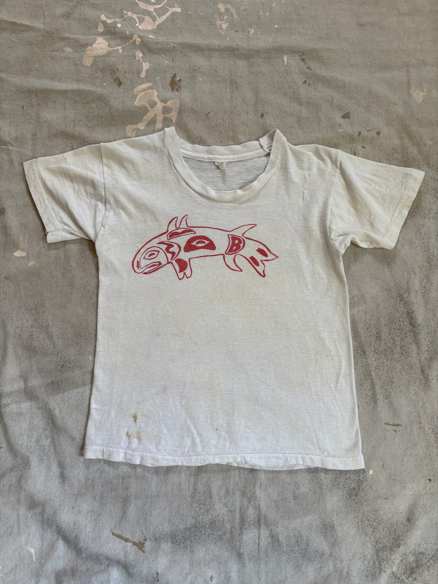 70s PNW Salish Fish Art Tee