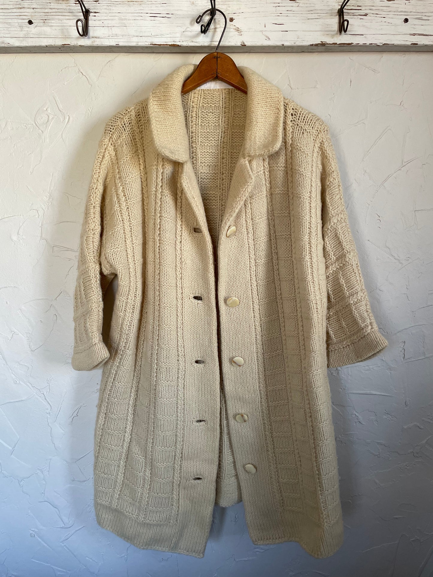 70s Chunky Knit Duster Sweater