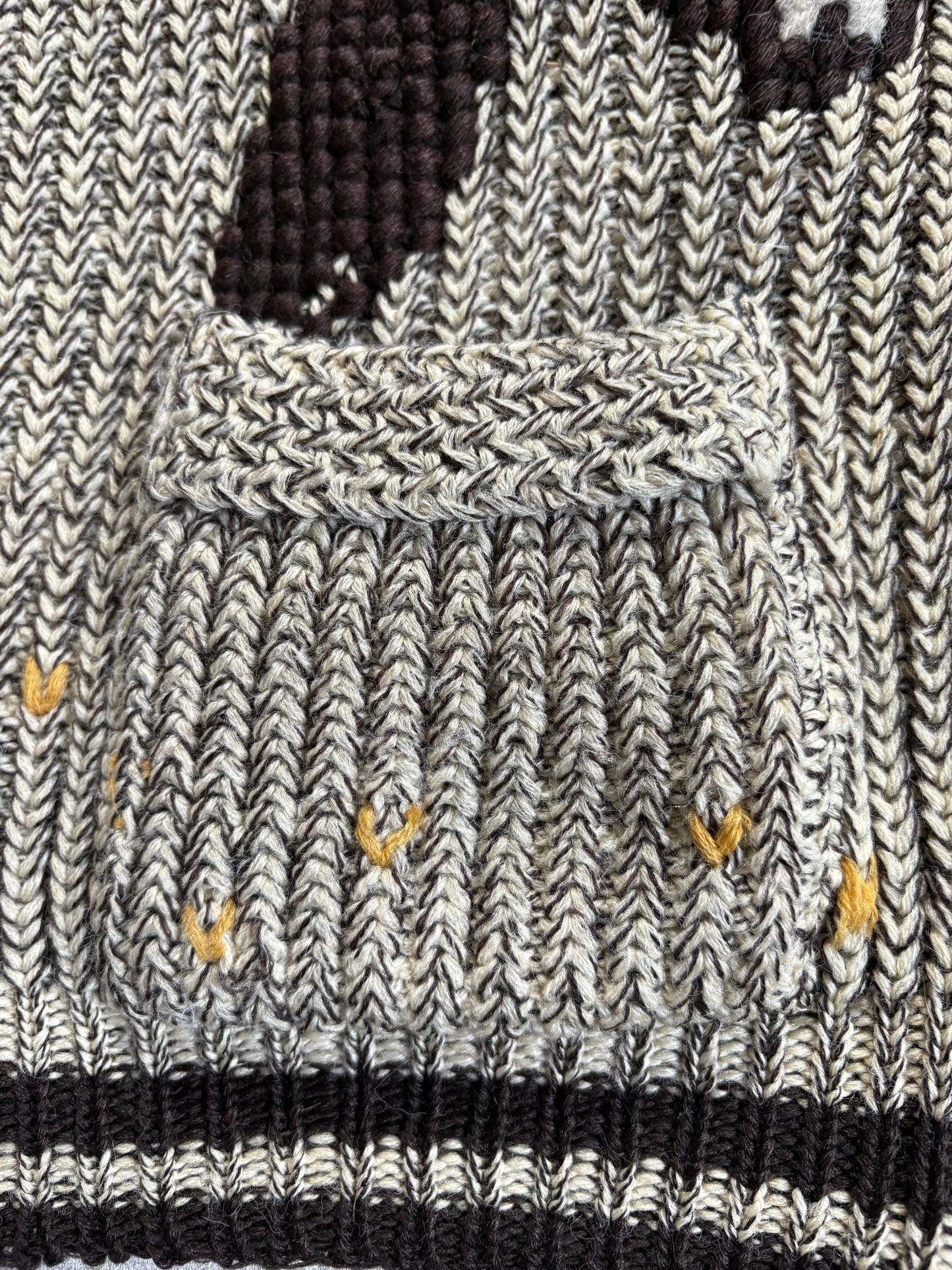 60s Horse Shawl Collar Sweater