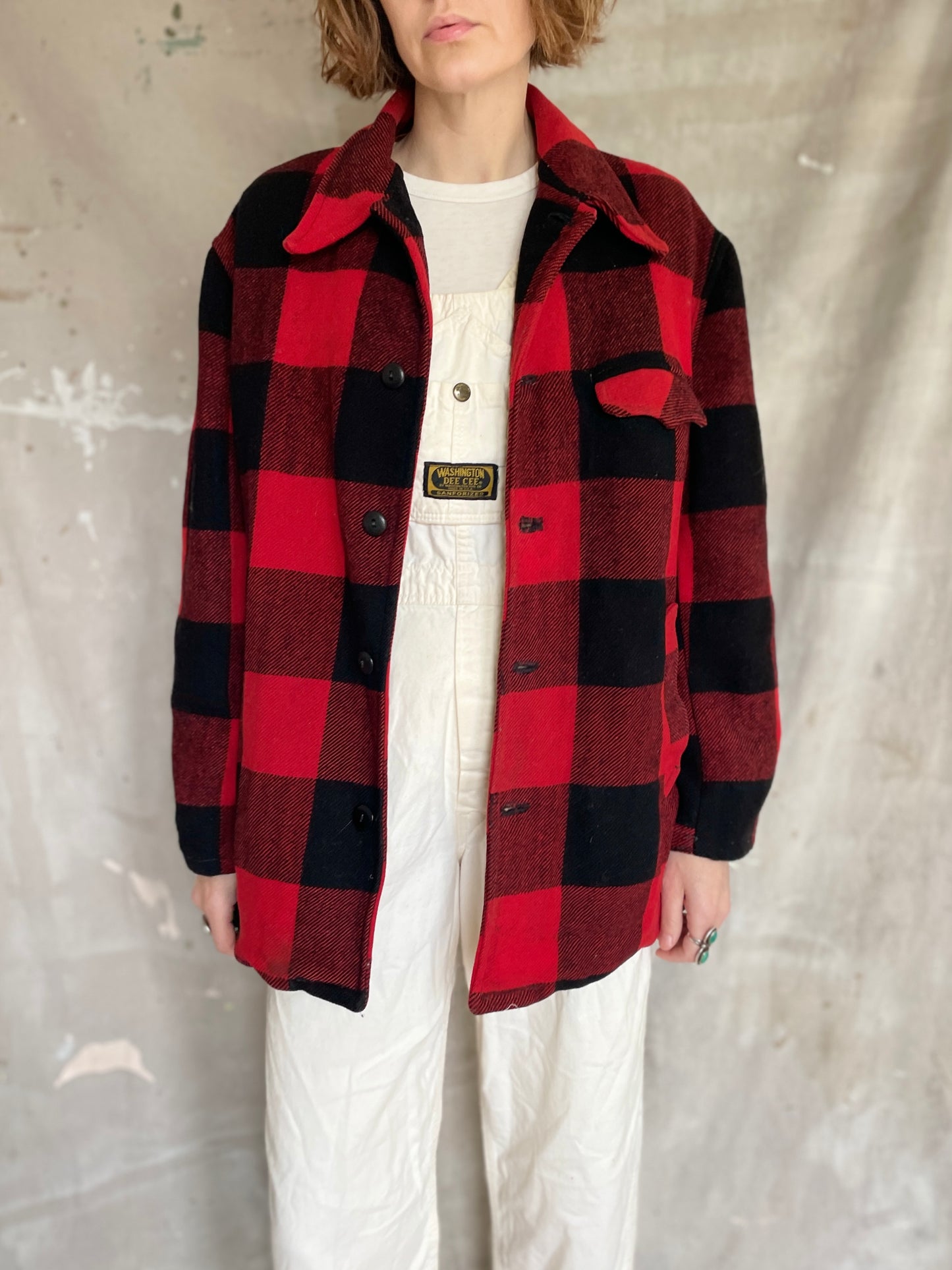 70s Buffalo Plaid Coat