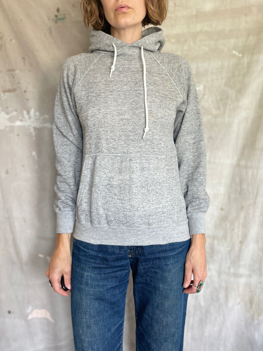 80s Blank Grey Hoodie Sweatshirt