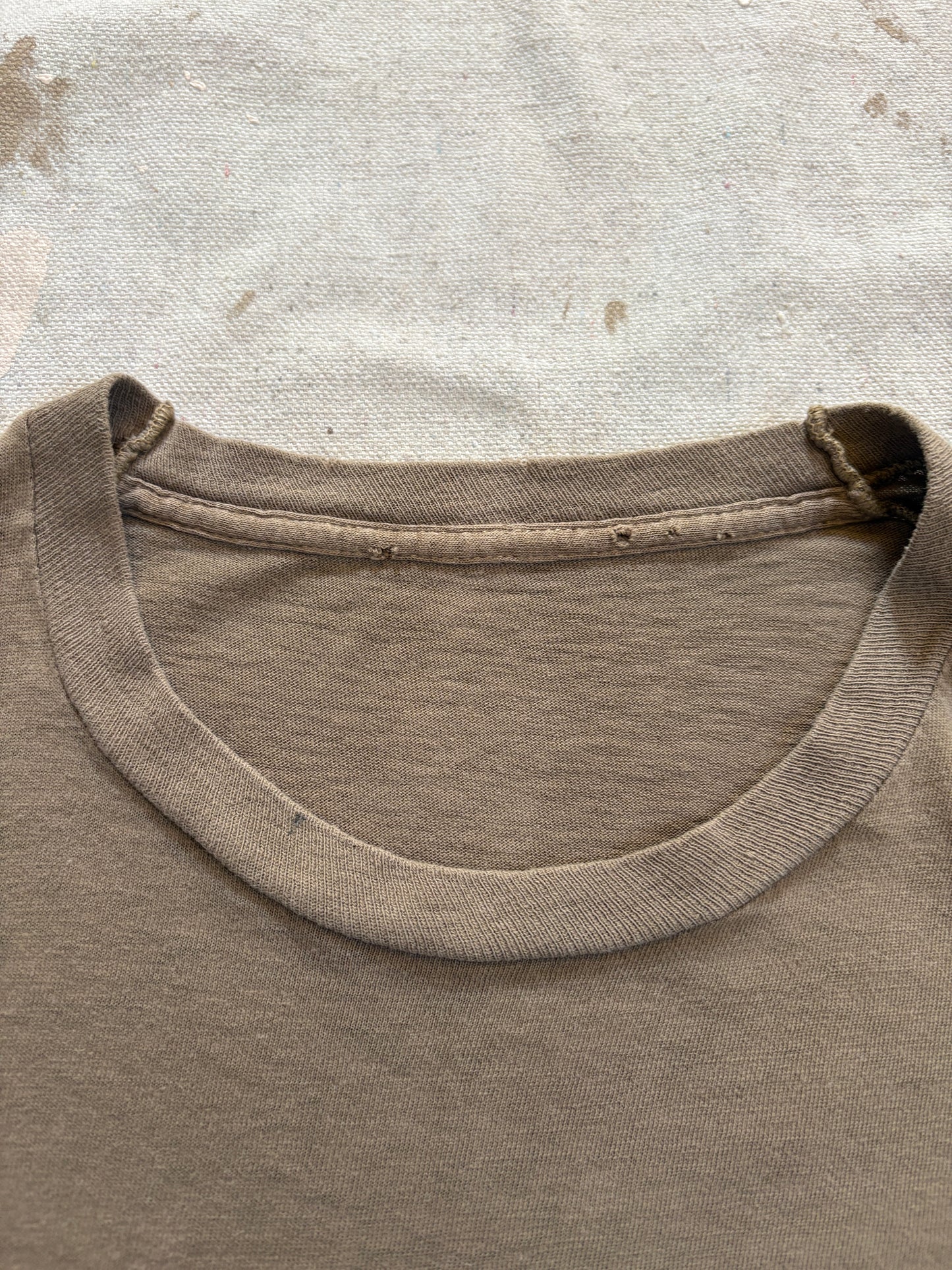 Vintage 80s Blank Brown Tee