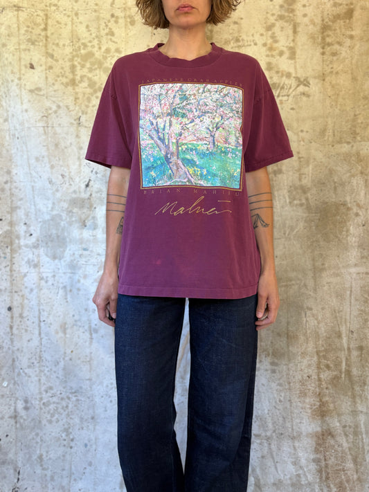 Vintage 90s Japanese Crabapples Artist Painting Tee