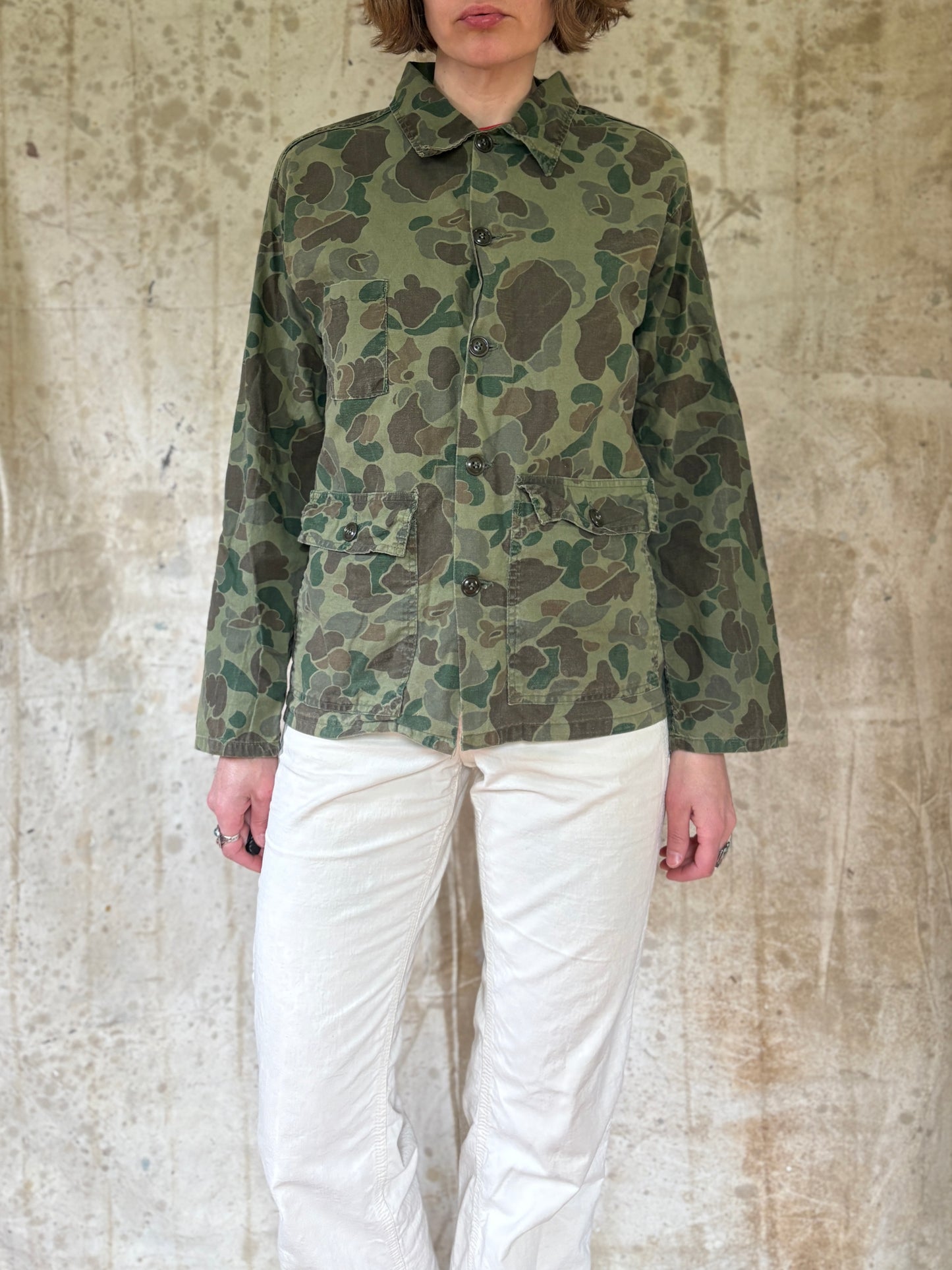 Vintage 80s Duck Camo Hunting Jacket