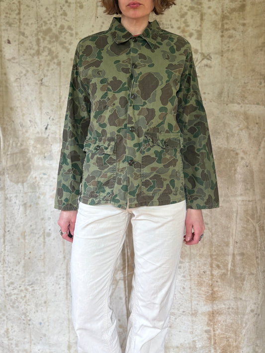 Vintage 80s Duck Camo Hunting Jacket