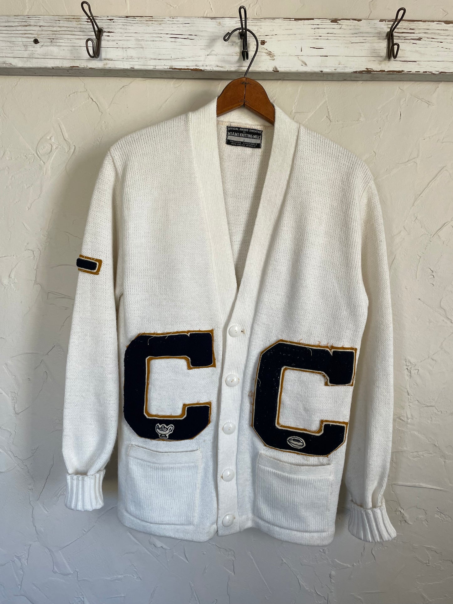 80s “C” White Varsity Sweater