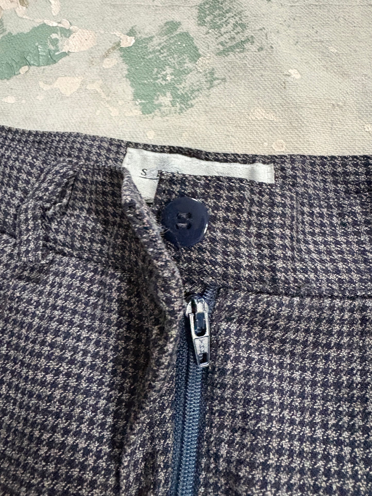 90s Pleated Houndstooth Slacks