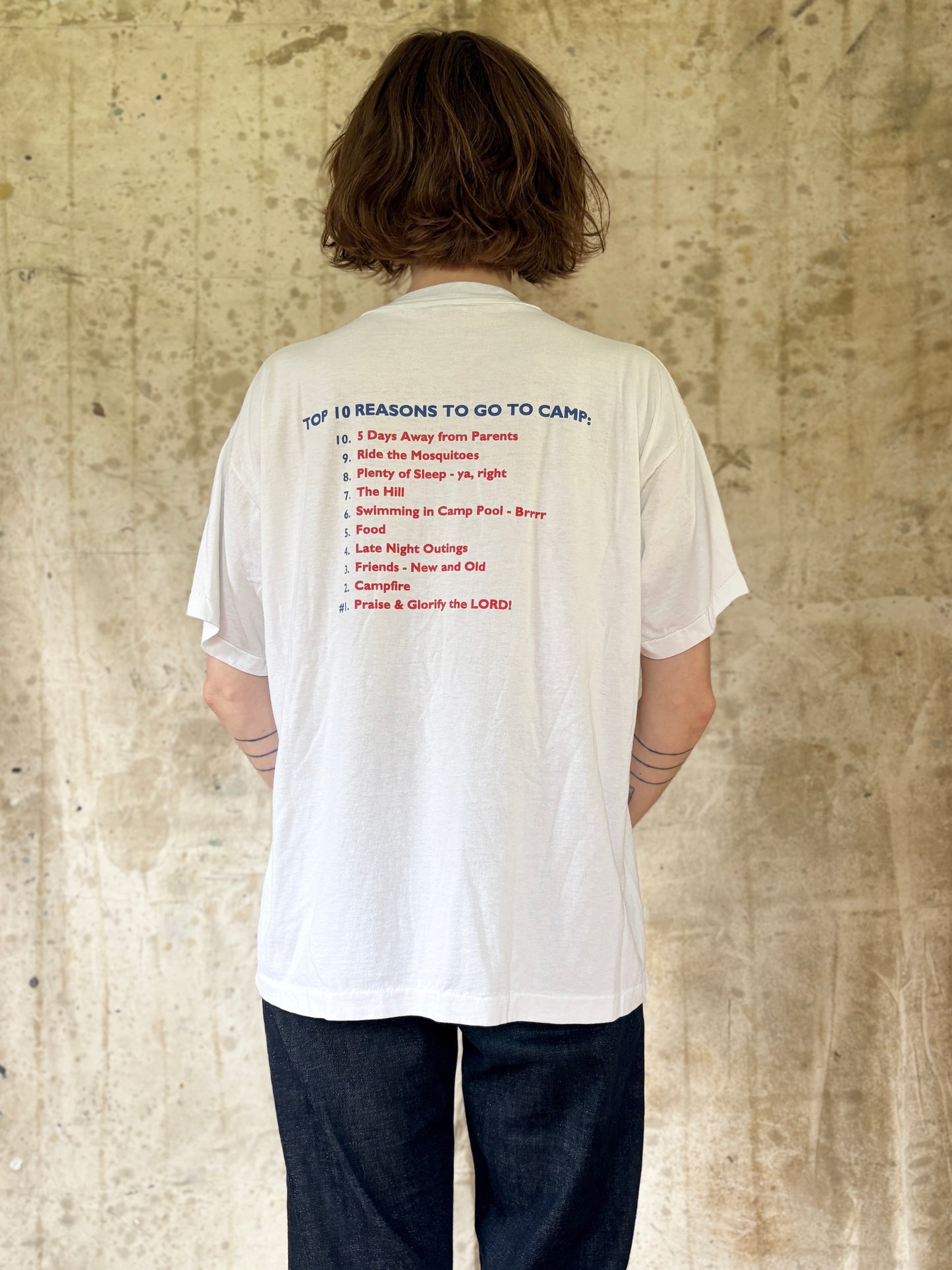 Vintage 1995 Ten Reasons To Go To Camp Tee