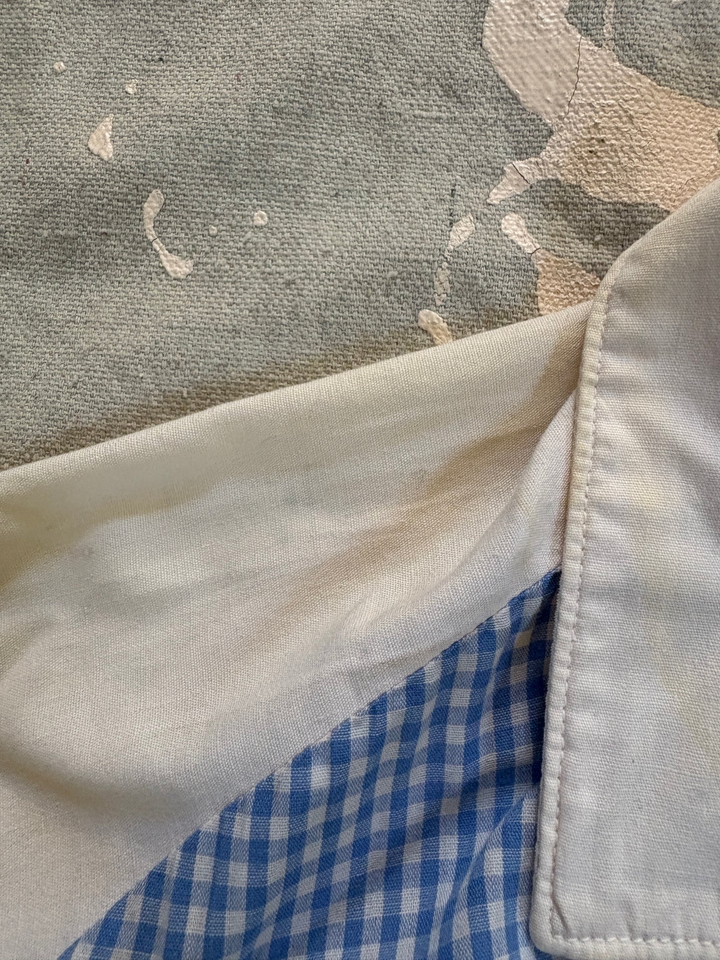Vintage 60s Penneys Loop Collar Gingham Short Sleeve Shirt