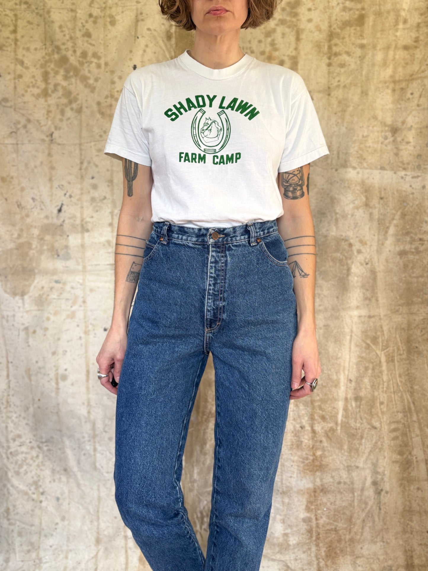 Vintage 60s/70s Shady Lawn Farm Camp Tee