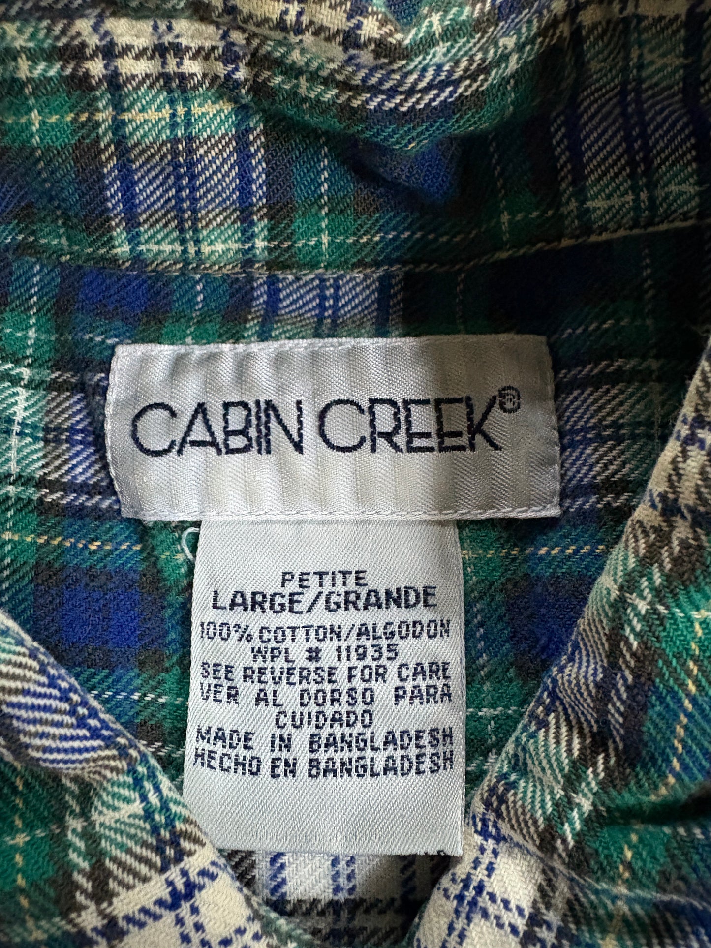 Vintage 90s Plaid Cotton Flannel