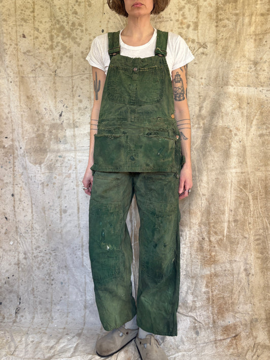 Vintage 70s Green Apron Front Big Mac Overalls