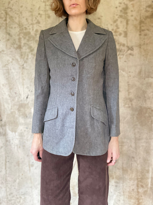 70s Grey Blazer