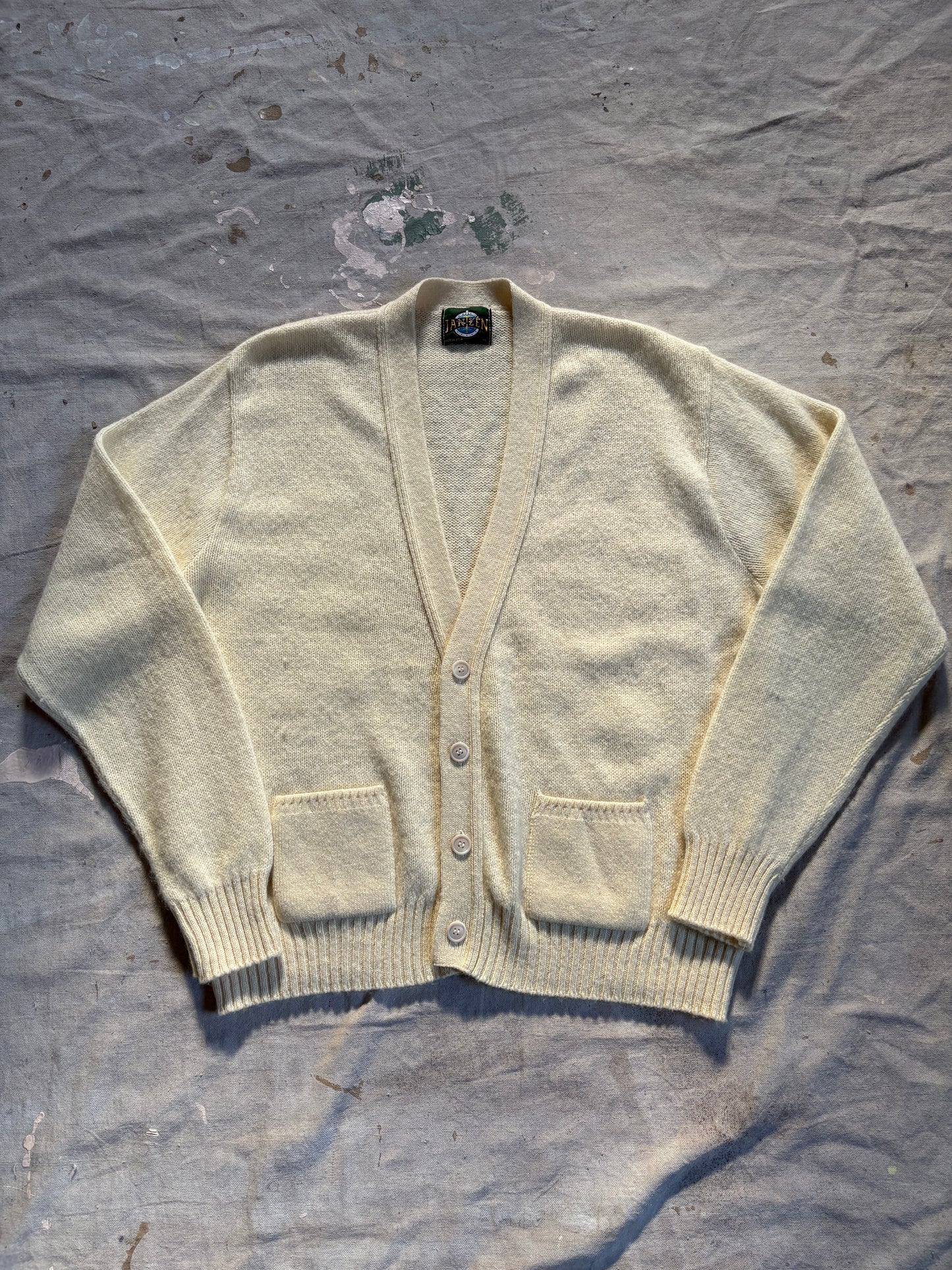 Vintage 80s Ecru Jantzen Cardigan