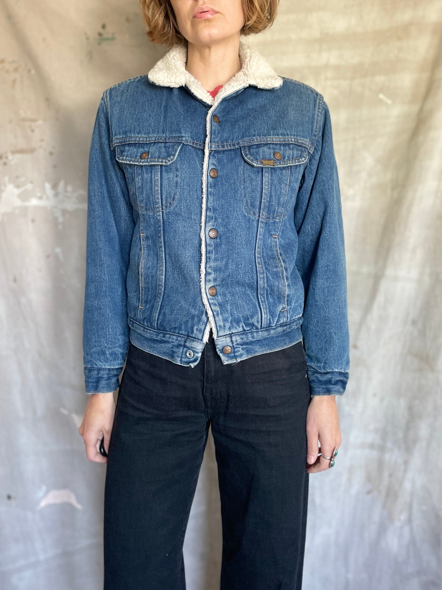 80s Roebucks Sherpa Lined Jean Jacket