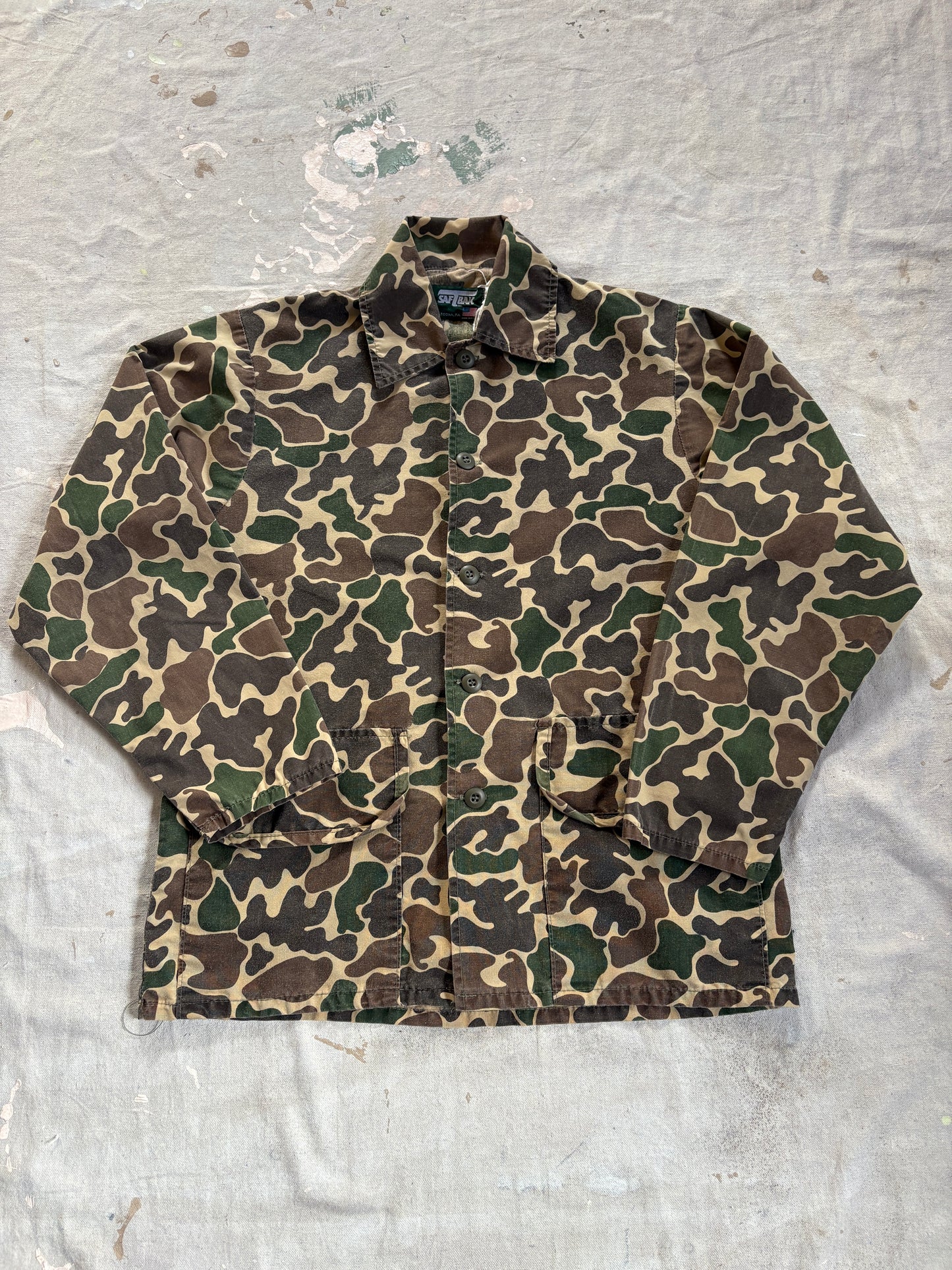 Vintage 80s SafTbak Duck Camo Coat