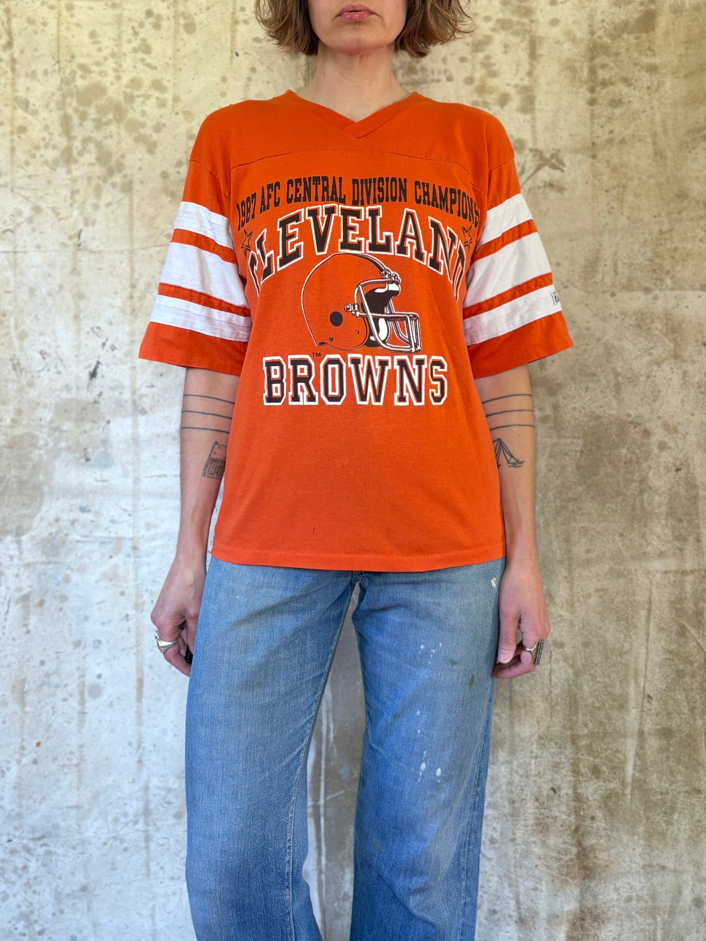 Vintage Cleveland Browns 1987 AFC Central Division Champions Tee