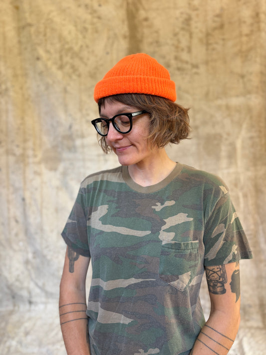 Vintage Safety Orange Watch Cap