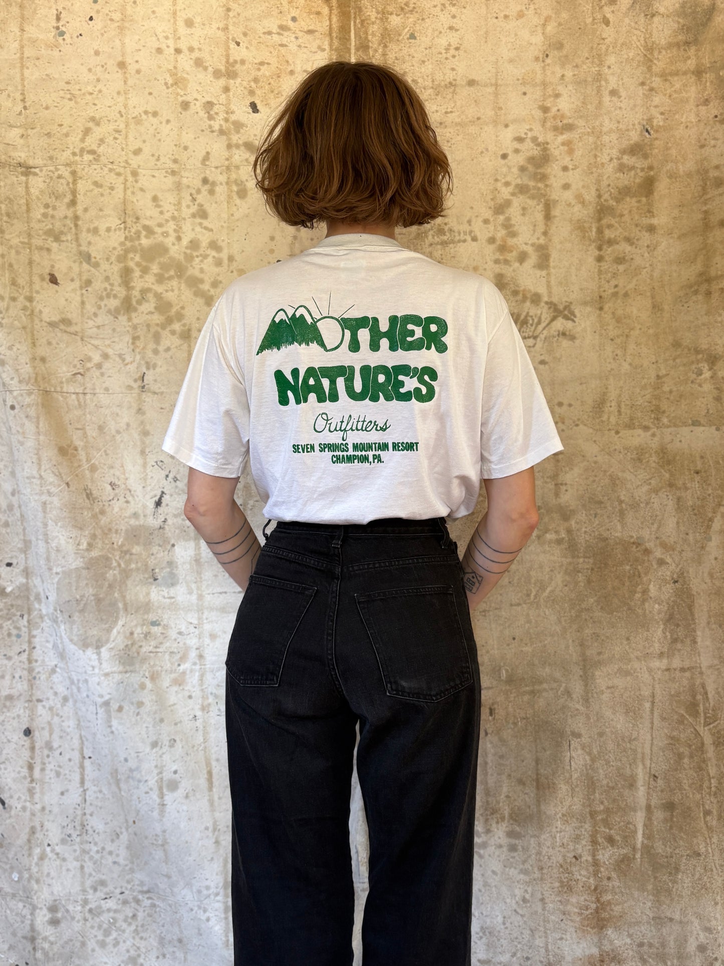 Vintage 80s Ski Your A** Off Seven Springs Champion PA Tee