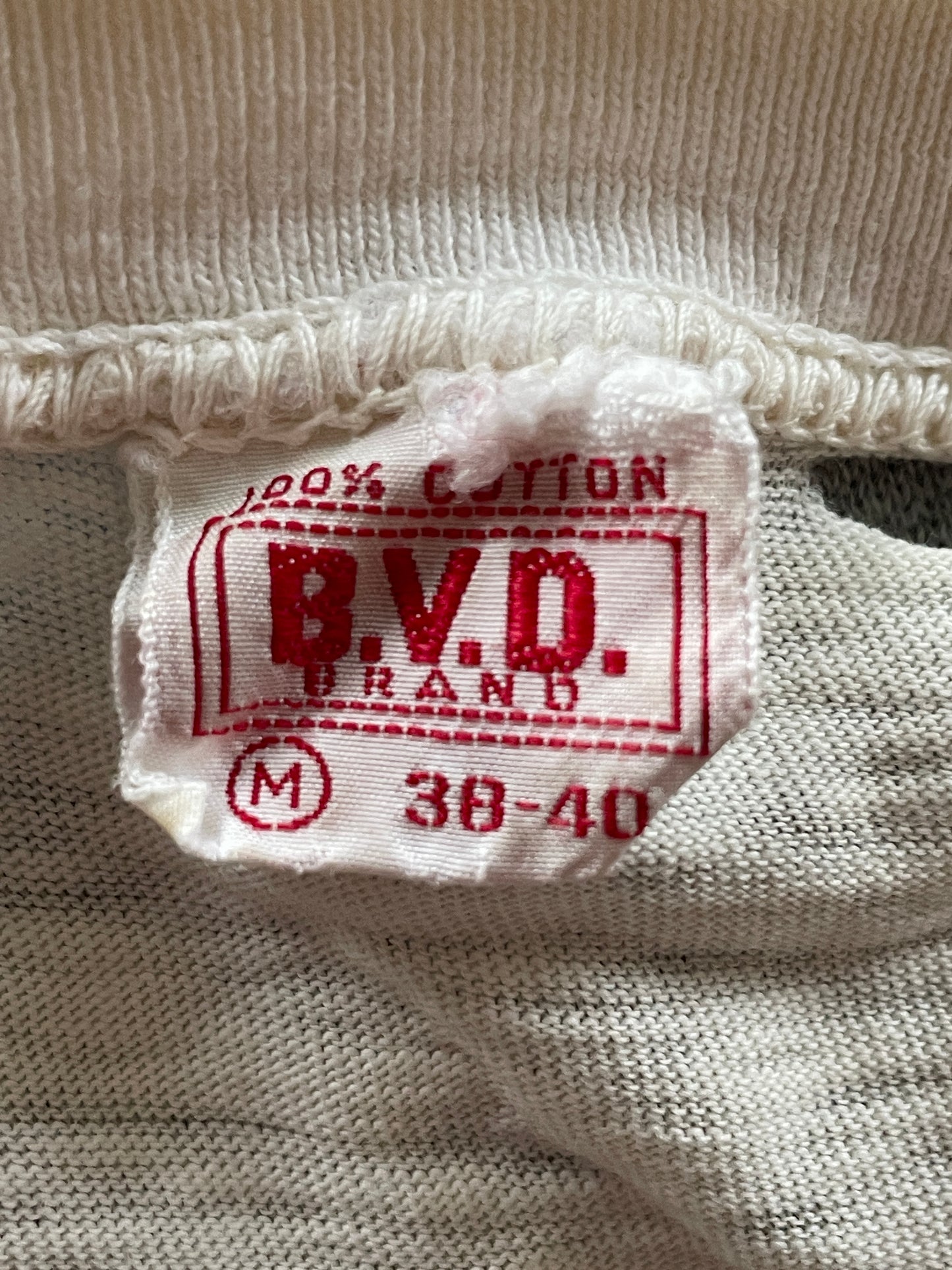 60s BVD Thrashed Blank White Tee