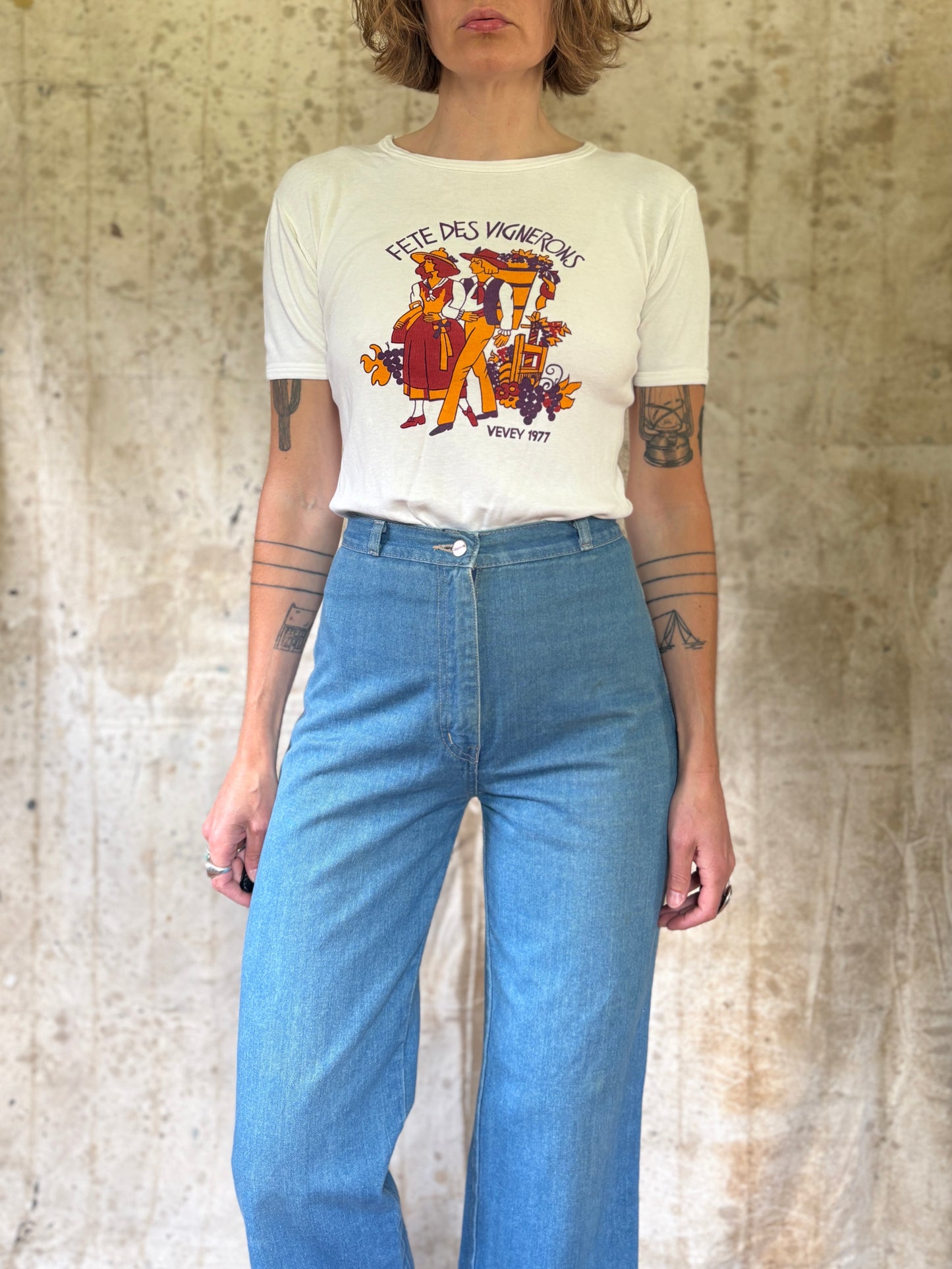 Vintage 1977 Fete De Vignerons Vevey Winegrowers Festival Tee