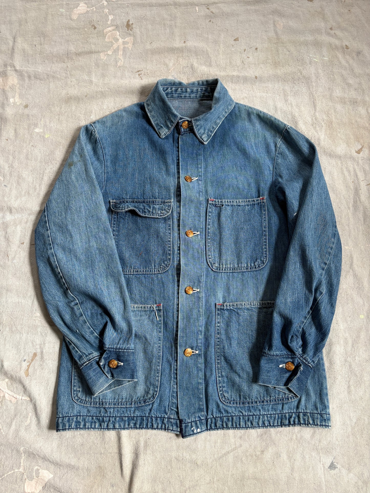 70s Faded Wrangler Denim Chore Coat