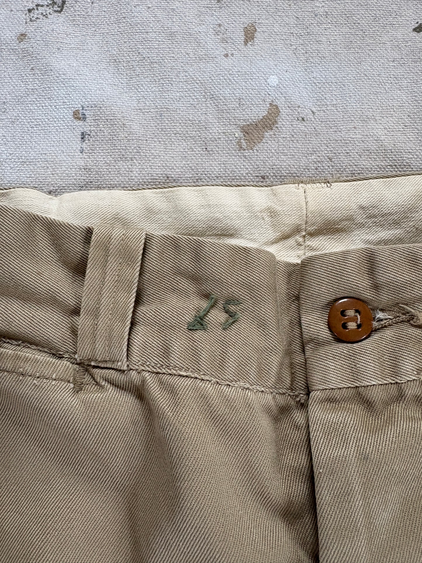 50s Military Khaki Trousers